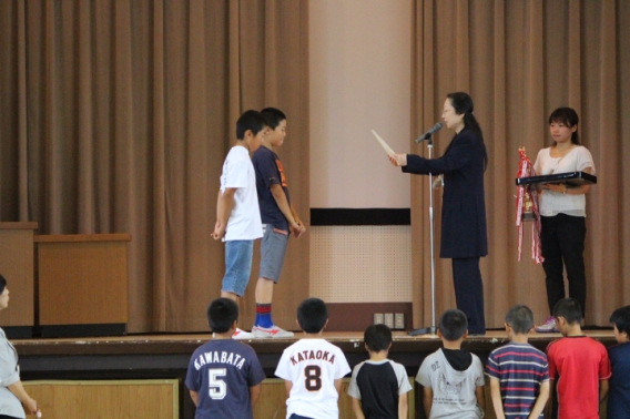 下鎌田小学校終了式　瑞江大会表彰